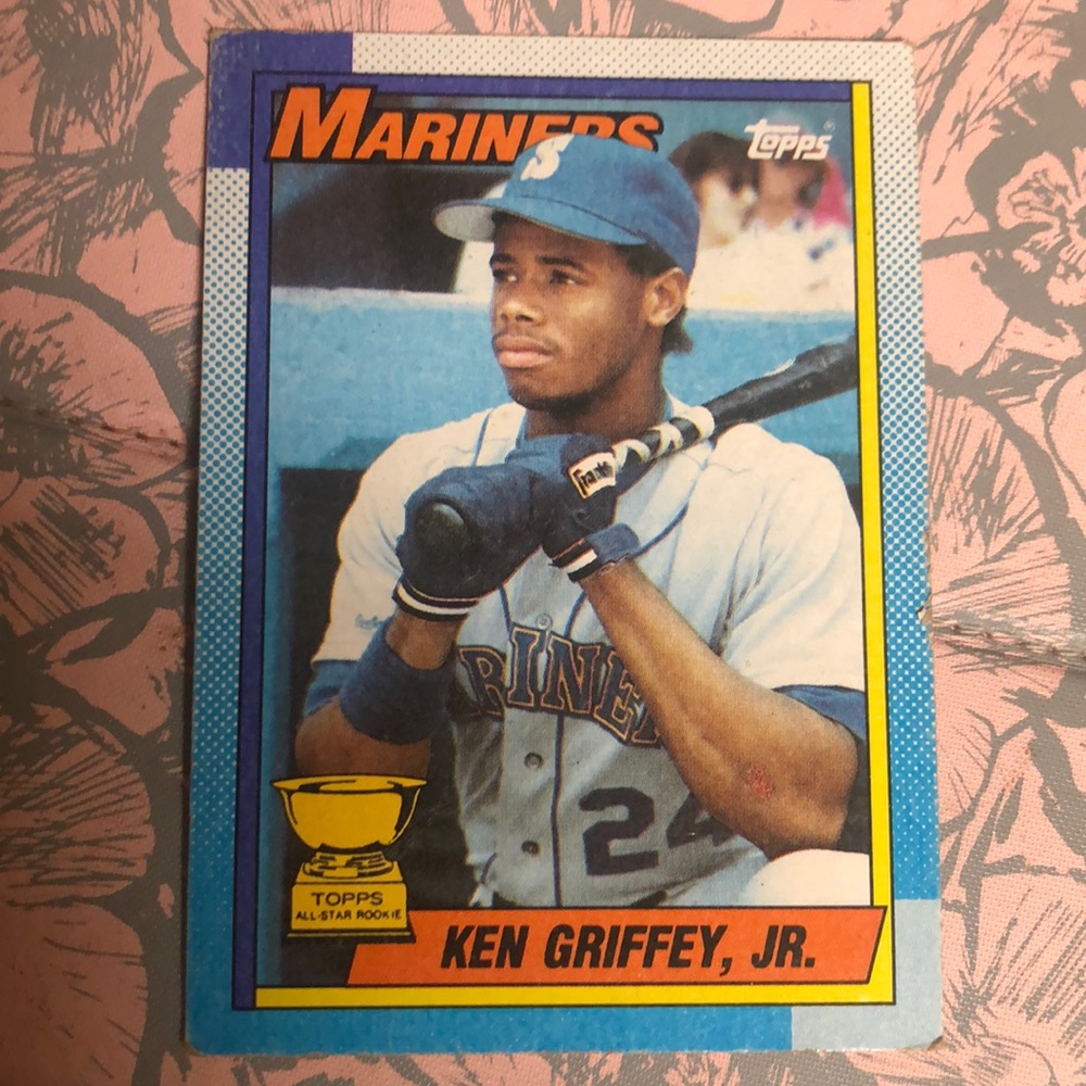 Topps All Star Rookie Ken Griffey Jr Bloody Scar Error card #336